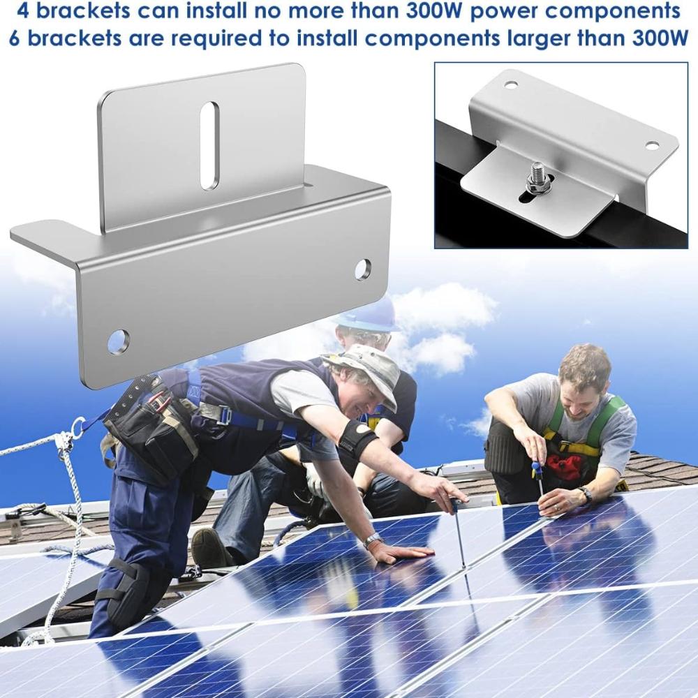 8 x Solar Panel Stallet in Metar Solar Panel Mounting Z Bracket Solar Panel Solar Panel Mounting with Nuts and Screws Accessories for Solar