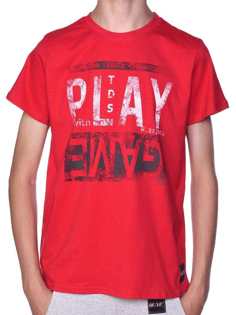 Boys' T-shirt with Motif Print and Summer Colors