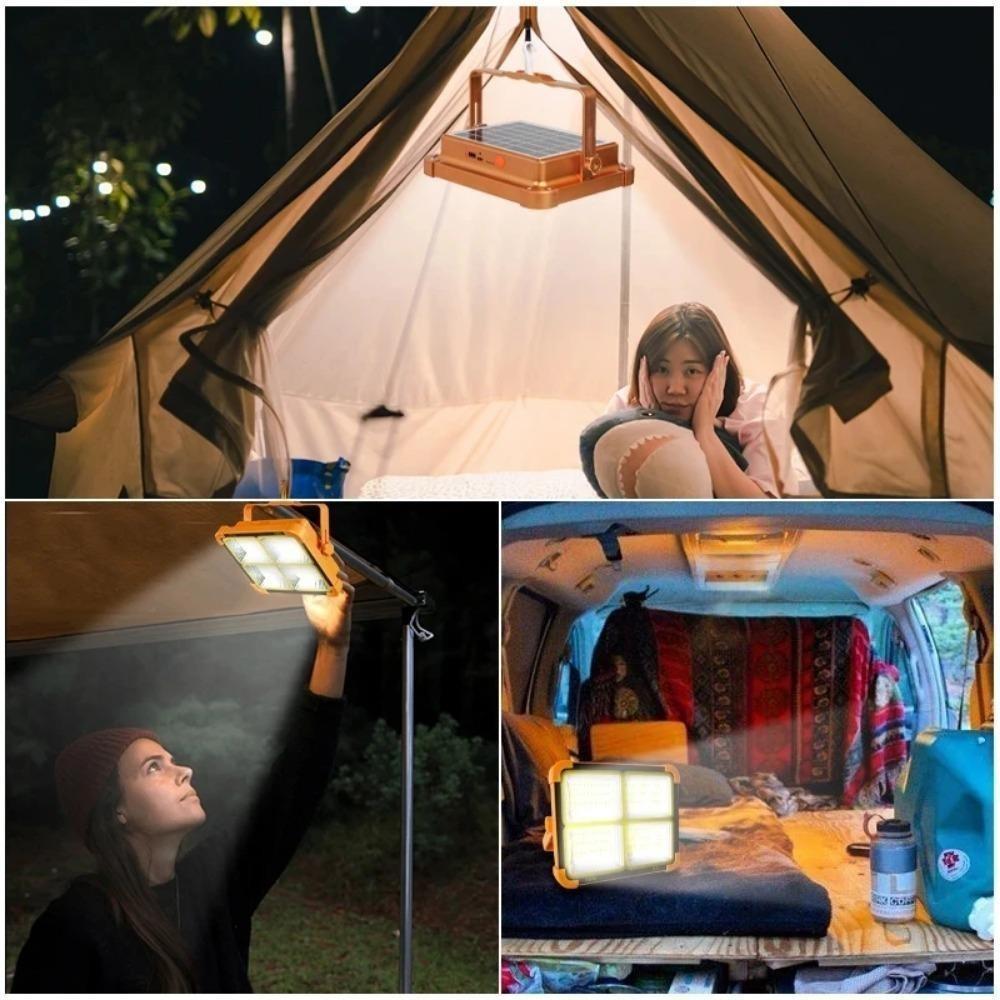 Portable Lantern LED Solar Light 4000MAH Powerful Solar Lamp Rechargeable Lamp Hand Lantern Outdoor Solar Light Camping Lamp