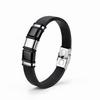 Europäisches & Amerikanisches Minimalistisches Geflochtenes Lederarmband mit Gravierbarer Edelstahlplatte