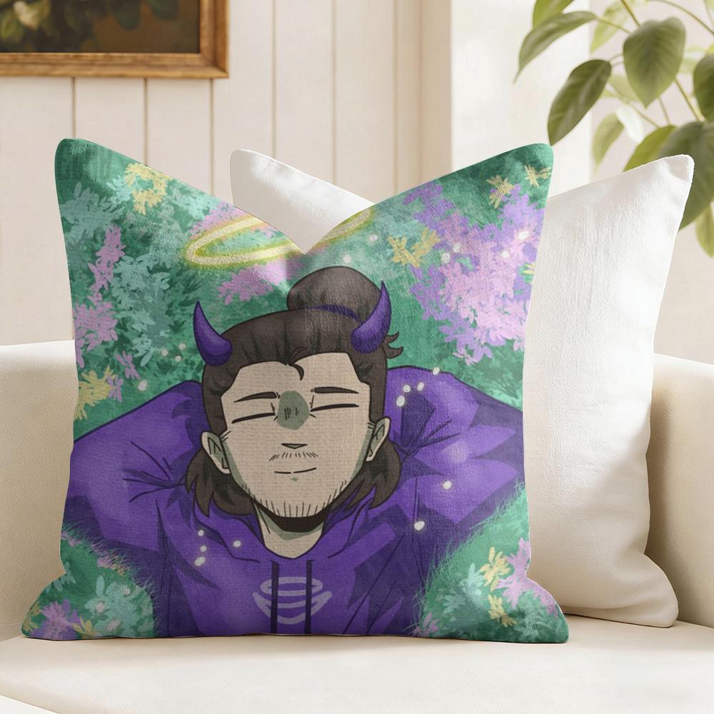 Rapper Tthasup Cushion Cover Natural Linen Double Sided Print Throw Pillow Case for Sofa Couch Home Decor