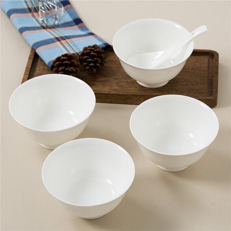 Pure White Ceramic Rice Bowl
