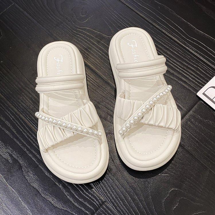Stepping On Shit Sandals Women's Summer Wear Fairy Style with Skirt 2025 New Two Wear Lazy Soft-soled Slippers