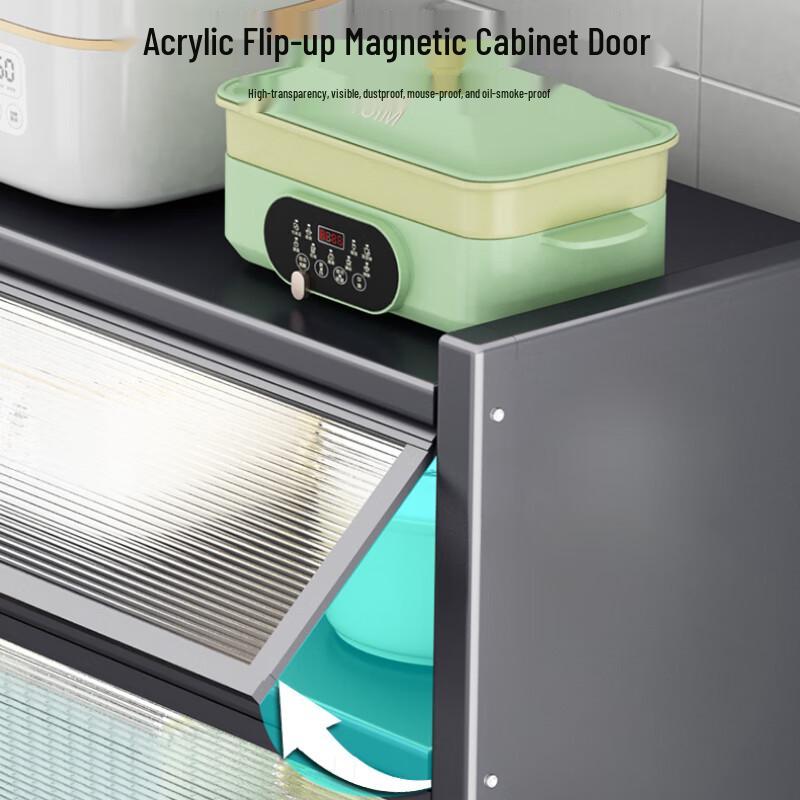 Bieying 2-Tier Kitchen Countertop Storage Cabinet