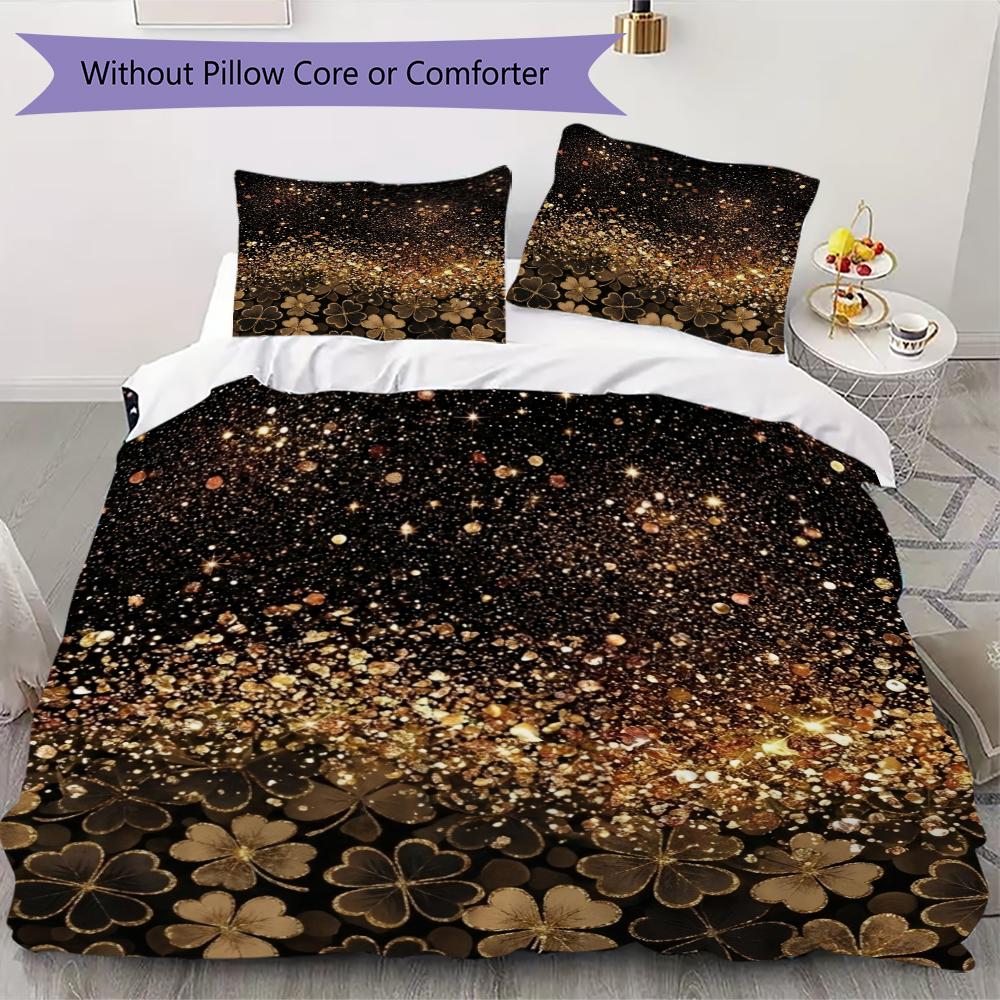 Leaf Pattern Bedding uilt Set uilt Cover Pillowcase Home Decoration Birthday Gift (1 * duvet cover + 2 * pillowcase without core)62