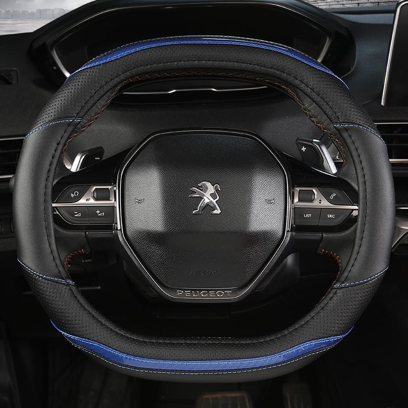 Für Peugeot 3008 4008 5008 Auto Lenkrad Abdeckung Carbon Faser + PU Leder Auto Zubehör innen