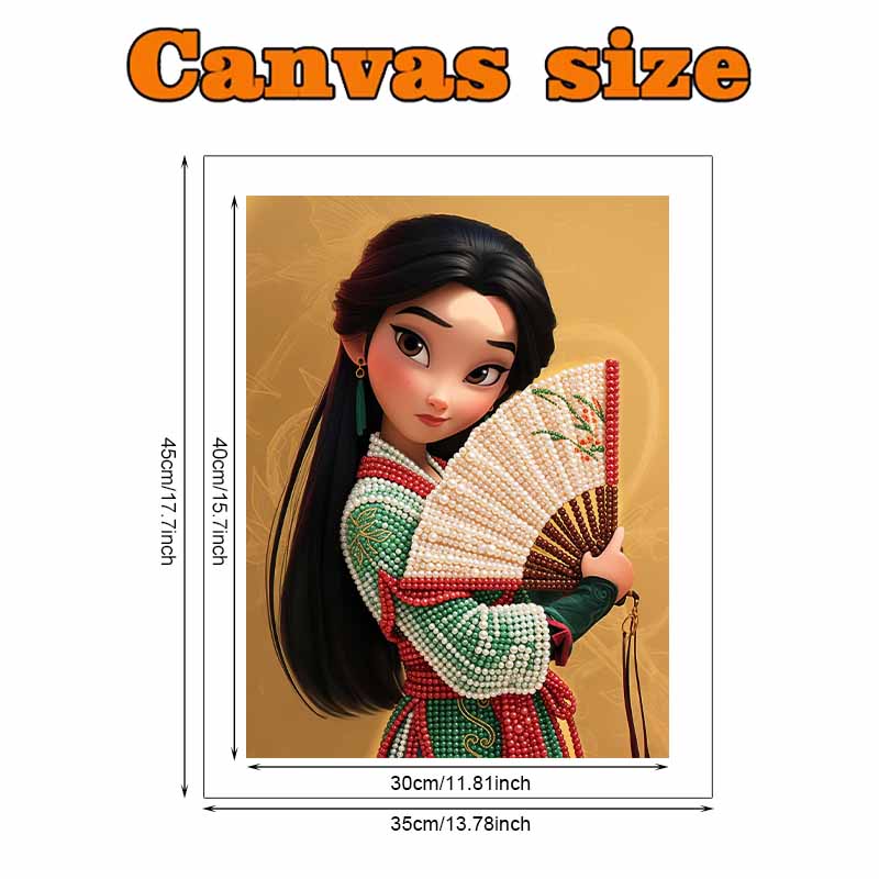 Disney DIY Pearl Art Painting Mulan Heroic Home Wall Decoration Pearl Gemstone Painting Pictures Crafts Home Decoration
