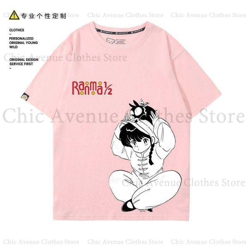 Anime Ranma Series Print Tshirt Short Sleeve Tee Summer Tops Casual Tshirt for Unisex Women Clothes for Unisex Women Daily Tshirt