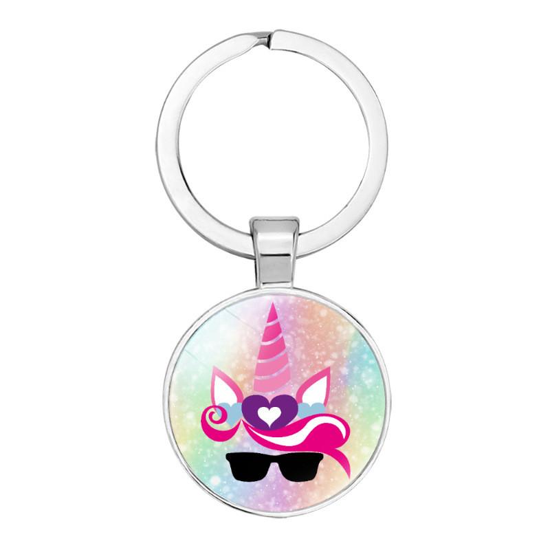 

Vibrant Unicorn Crown Keychain Zinc Alloy Cartoon Style Bag Charm StyleK