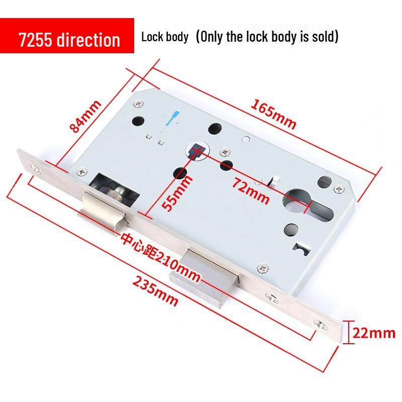Huilaida 304 Stainless Steel Fire Door Lock Body