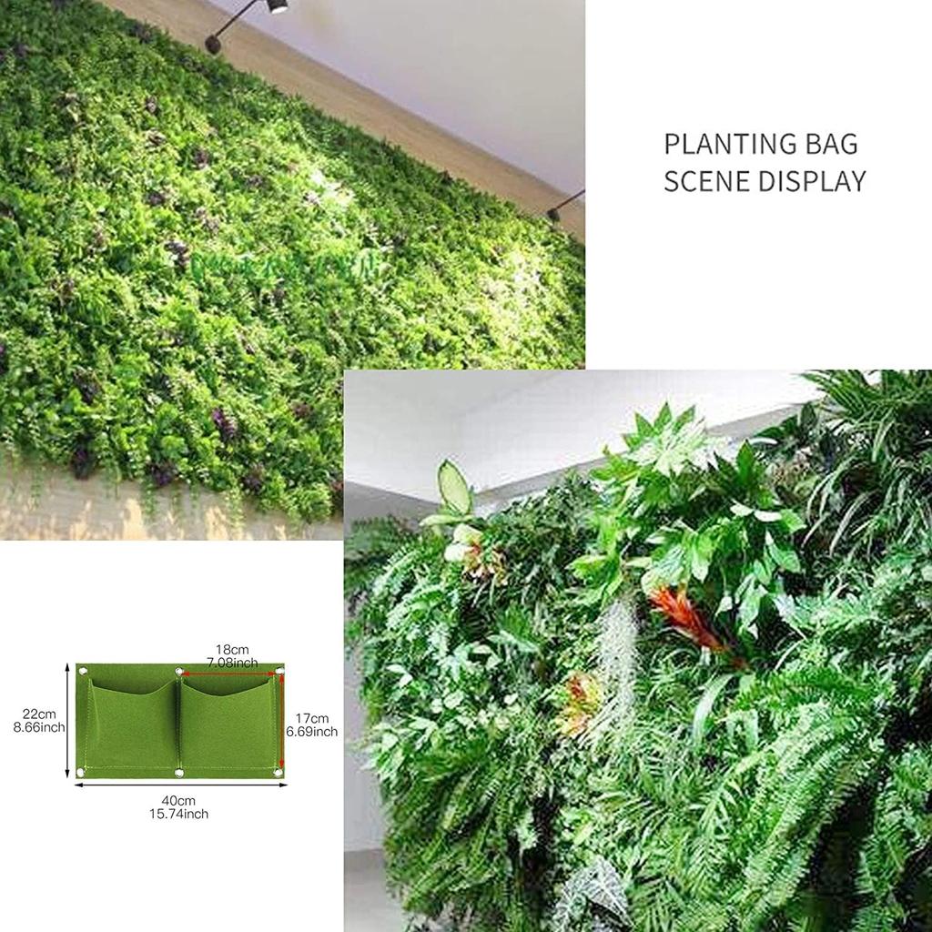 BandTie 12 Pocket Vertical Wall Garden Planter,Wall Hanging Planting Bags for Garden Indoor Outdoor Yard Home Decoration,Black