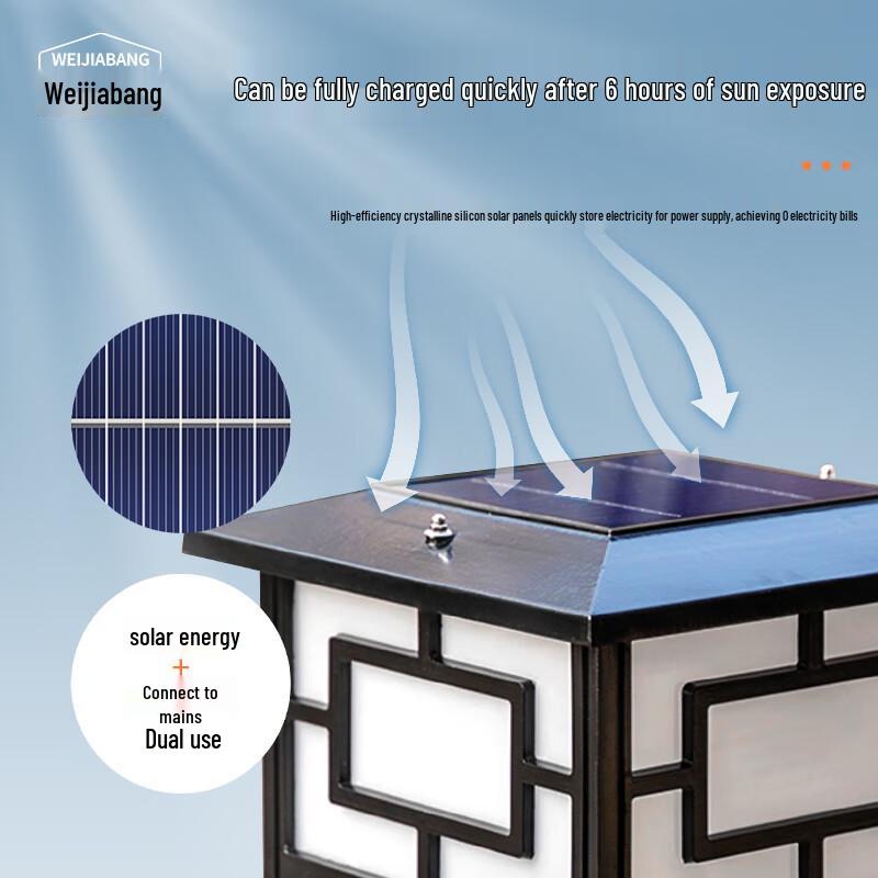 WEIJIABANG Solar Outdoor Pillar Light