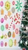 Christmas Wall Candy Cane and Gingerbread Candy Christmas Removable Wallpaper for Home Living Wall Paper Stickers, Pattern, Stylish, Colorful, Round,