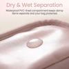 Dry-wet Separation Portable Cosmetic Pouch Large Capacity Makeup Handbag  Bathroom Storage