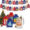 Weihnachts-Countdown-Taschen Weihnachtsdeko 24-Tage Füllbare Leere Kordelzugtaschen Mit Nummern Für Hochzeit Feiertag Geburtstag