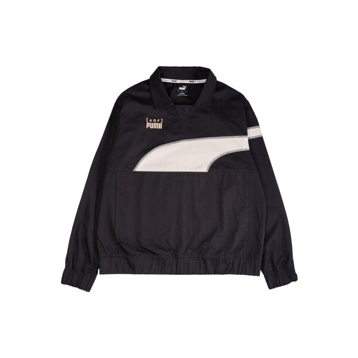 Puma X Art Of Football Collaboration Fw23 Half Stand Collar Logo Kangaroo Pocket Casual Sweatshirt Unisex sweatshirt Black 658805-01 M