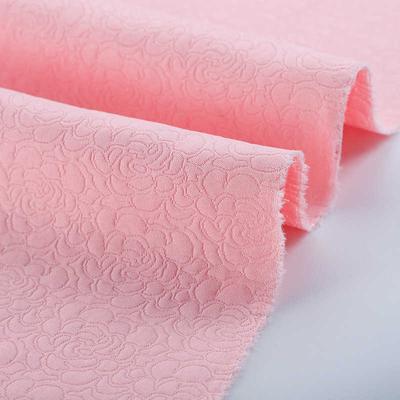 Μικρό ροζ ύφασμα κινέζικου στυλ Μονόχρωμο Παχύ ύφασμα DIY Κομψό ύφασμα ρετρό ζακάρ