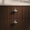 Zinc Alloy Single Hole Cabinet Knob Simple Oval Drawer Knob Matte Furniture Pull Handle For Wardrobe Cupboard Drawers Upgrade