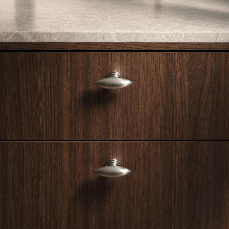 Zinc Alloy Single Hole Cabinet Knob Simple Oval Drawer Knob Matte Furniture Pull Handle For Wardrobe Cupboard Drawers Upgrade