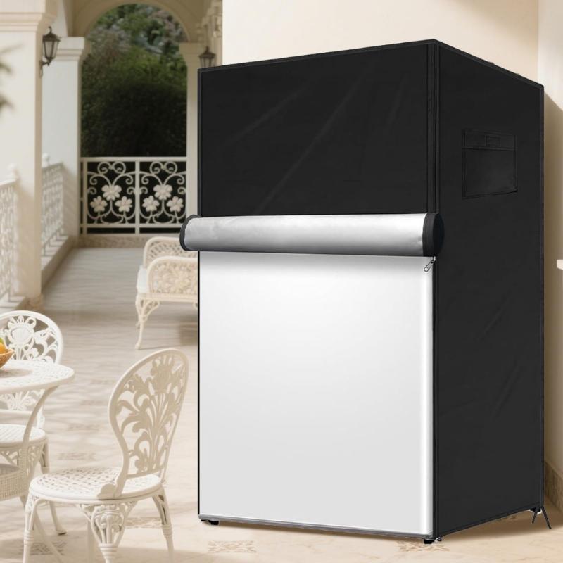 Outdoor Use Upright Freezer Cover Water Resistant Oxford Fabric Protectors Fits 56x58x86cm Compacts Refrigerators Dustproof