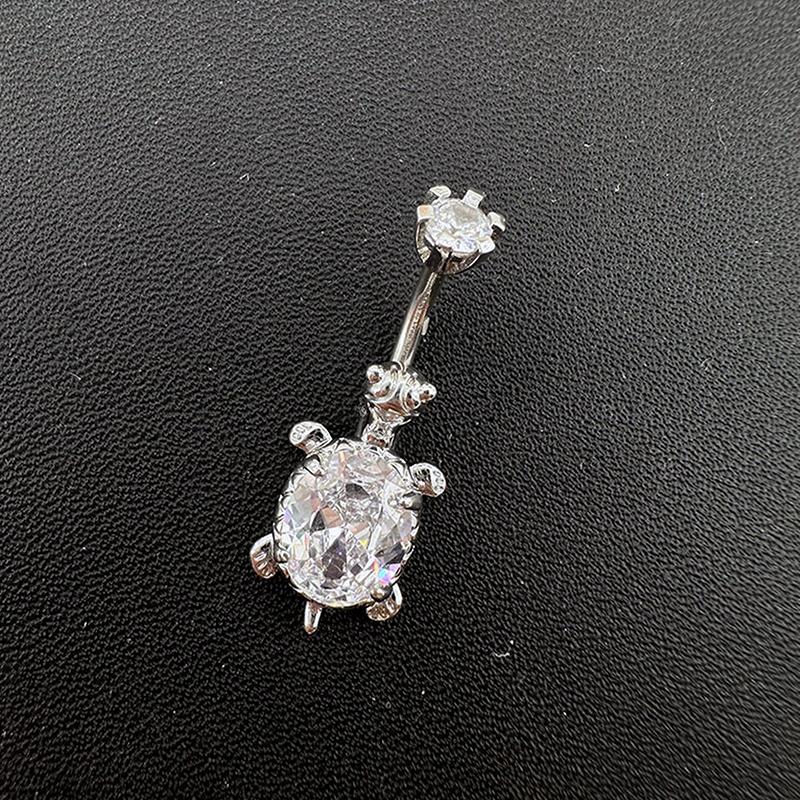 

Подвески в виде черепахи, пирсинг пупка для женщин, цирконий, пирсинг пупка, украшения для пирсинга тела OneSize