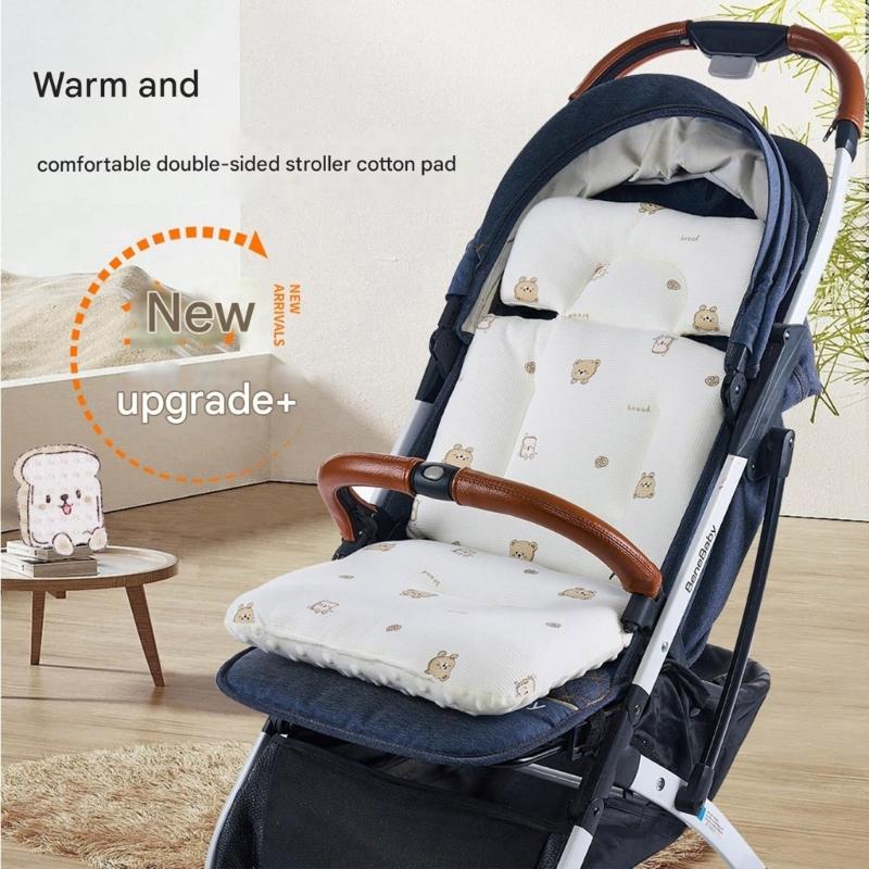 Baby Strollers Pad Baby Pram Carriage Cushion Double Sided Mattress Pushchair Liner Strollers Cushion with Printed Pattern