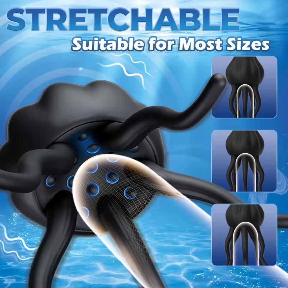 Jellyfish Glans Vibrator Male Powerful Penis Stimulator Delayed Ejaculation Massager Trainer Masturbator Men Sex Toy for Adult Delayed Desensitization