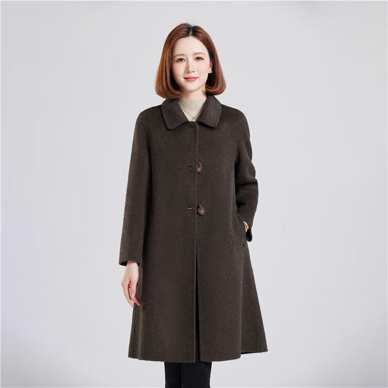 Fengxun 100% Wool Double-Faced Mid-Length Coat