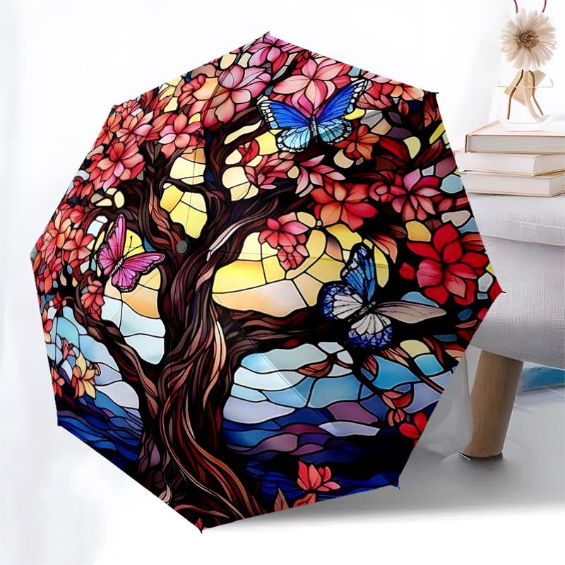

1pc Automatic Opening Closing Umbrella with Foldable Design, 8-Rib Iron Frame, Outdoor Use, Perfect Gift for Fans, Travelers, Daily Use, Festival Pres