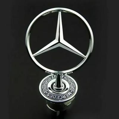 New For Mercedes Benz Car Engine Hood Emblem Front Bonnet Chrome Mark Accessories For Mercedes Benz W202 W203 W204 W208 W210 W22