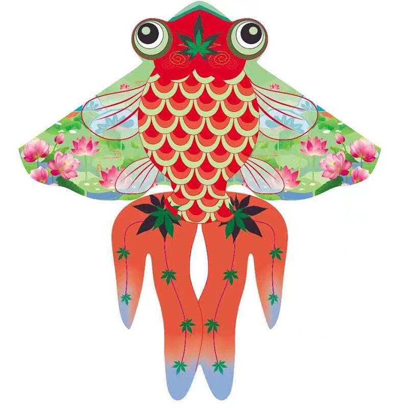 

Large 1.8m Adult Koi Fish Kite Easy To Fly In Gentle Breeze Handmade With Fiberglass Frame Style A