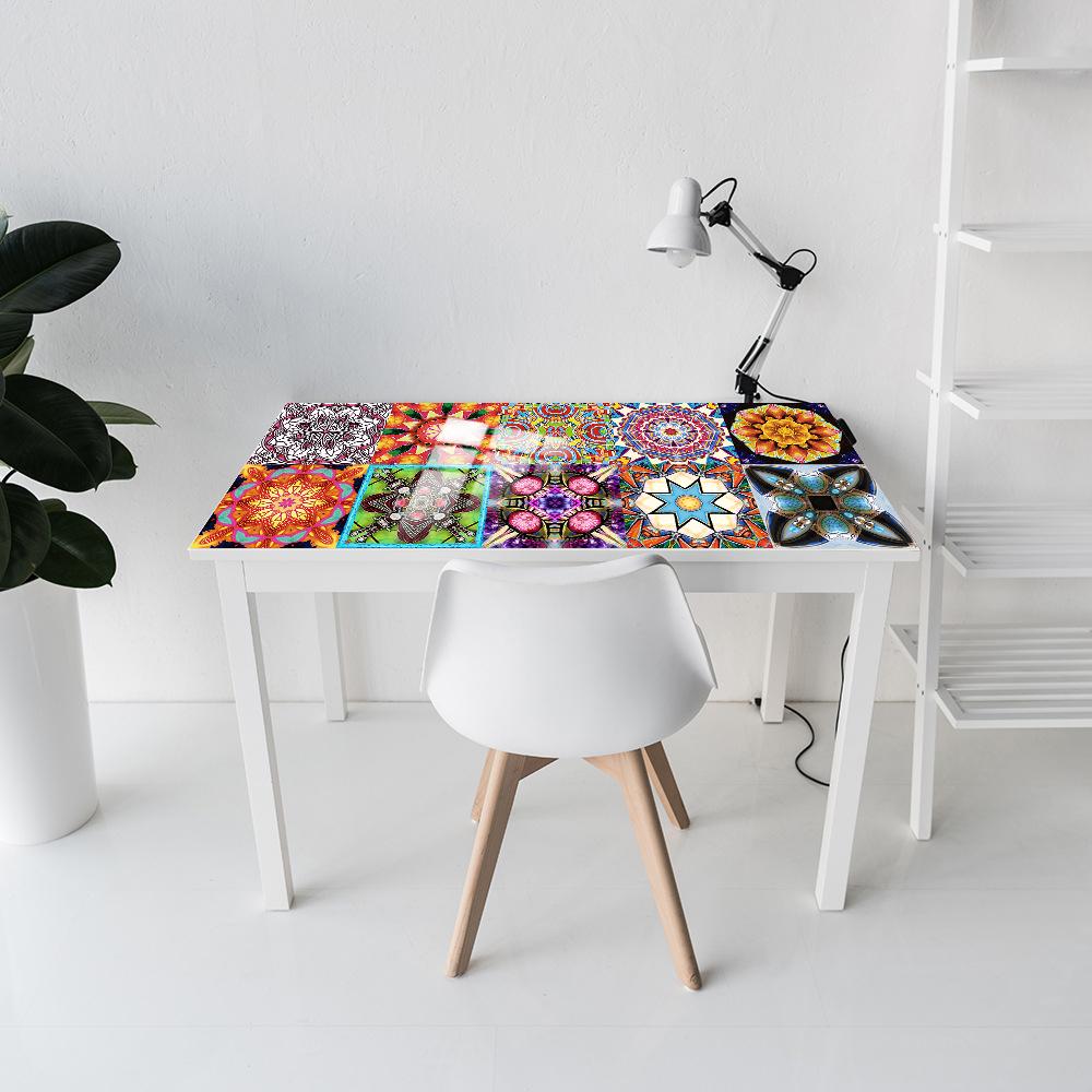 10 bucăți autocolant colorat pentru plăci, spătar de bucătărie, rezistent la ulei, dulap de baie, decor pentru casa, autocolante autoadezive, rezistente la apă