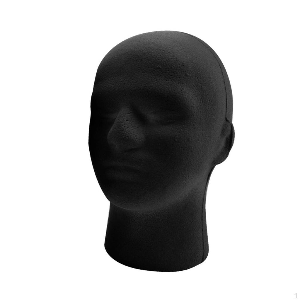 Male Mannequin Head Display Stand Model Easy to Carry Durable Foam Man'S for