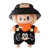 17cm Second Gen Labubu Blind Box Doll Clothes: Cute Sit-Party Overalls Set