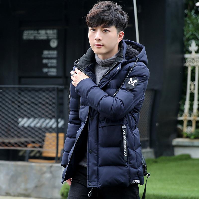 

Мужская куртка осень и зима новая мужская одежда поток короткая хлопковая куртка утолщенная перо Rong хлопковая мужская одежда XXXXL синий