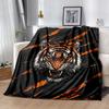 1pc Orange Stripes Tiger Blanket Seasonal Home Decorative Throw, Unique Gift Idea, Living Room .K069
