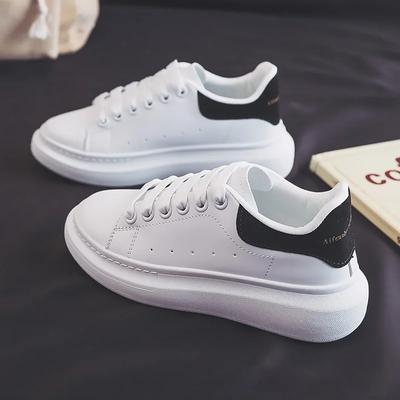 Unisex Leather Shoes Designer Sneakers Women Men Fashion Thick Platform Lace-up Shoes Comfortable Casual Vulcanized Shoes