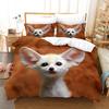 Fox Pattern Duvet Cover Set Queen Bedding Sets For Boy Girl Animal Theme Fox Gifts Polyester Comforter Cover King Twin Full Size
