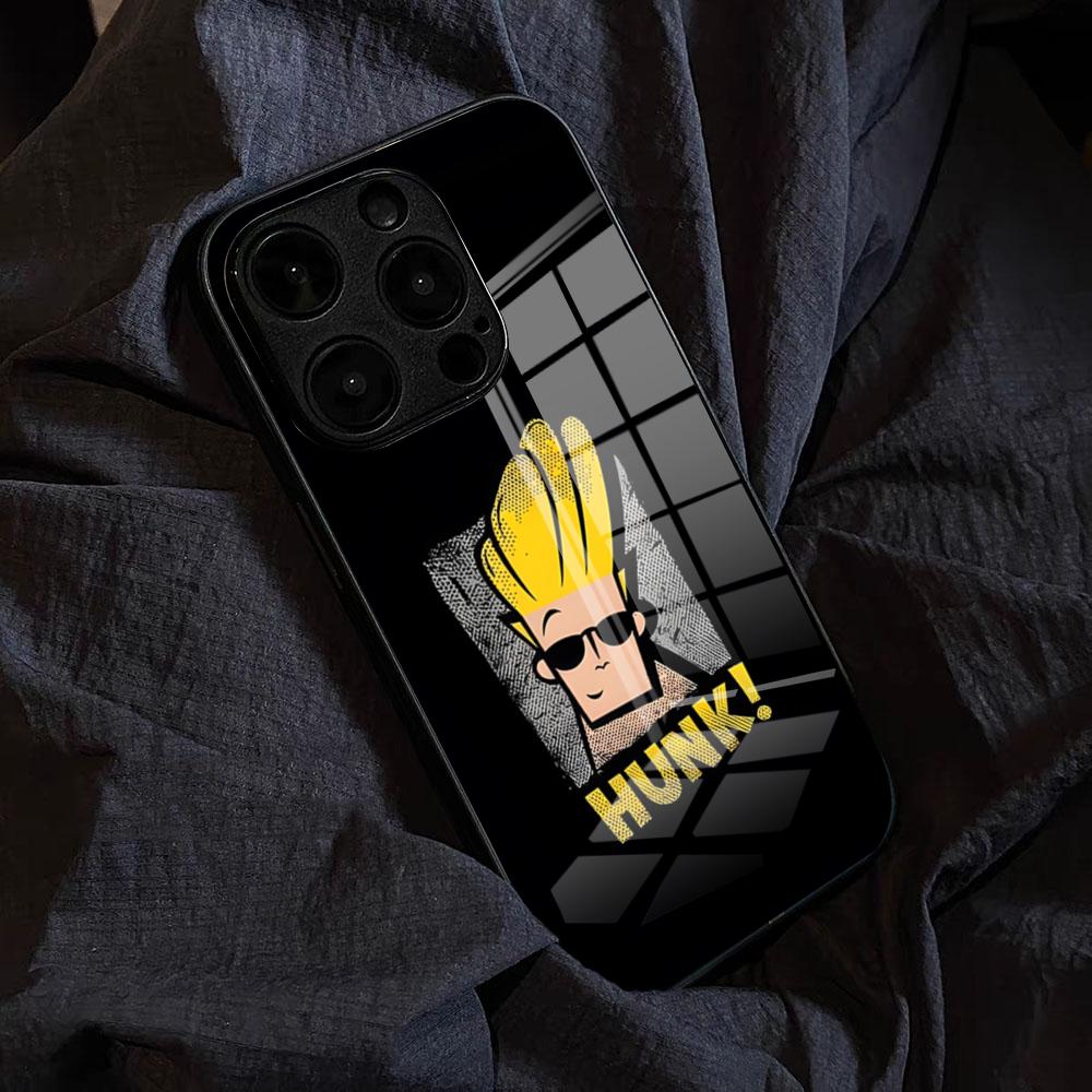 J-Johnny Bravo Anime Phone Case For IPhone 17 Pro Max 15 Pro 16 14 Plus 12 13 Mini 11 Pro Shockproof Glass Cover