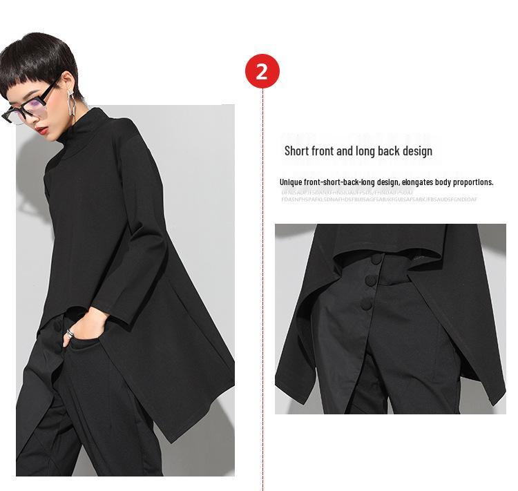 European & American Trendy Women's Slimming Long-Back Shirt - Autumn/Winter Versatile Style