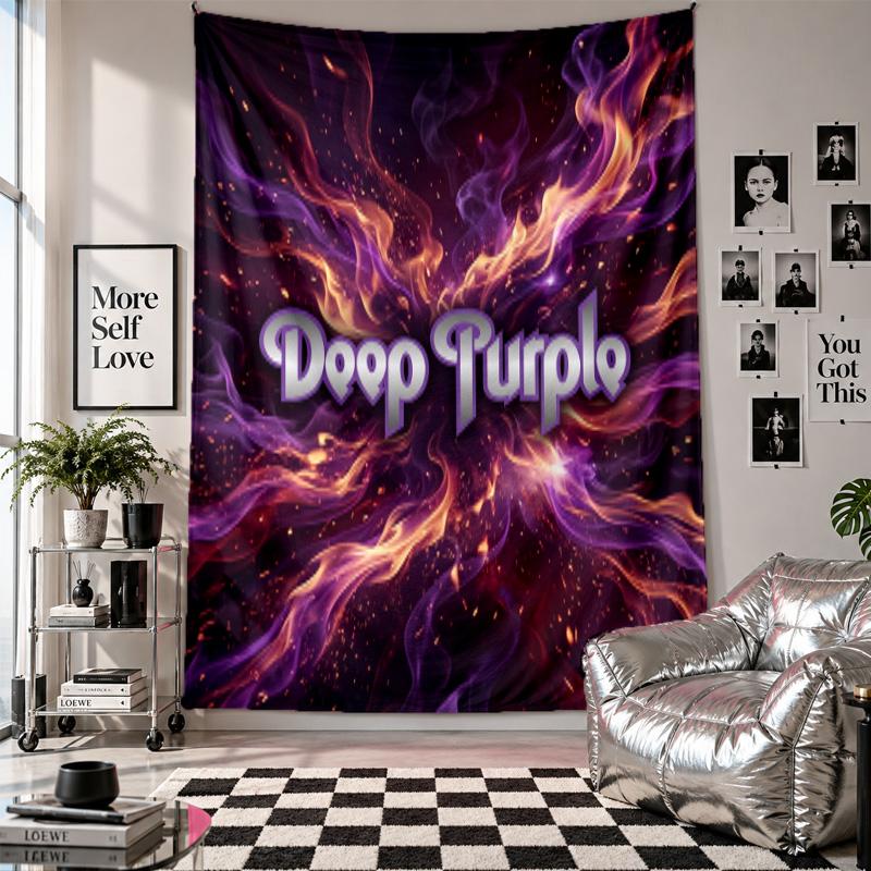 Deep Purple Wall Tapestry Home Decor Wall Hanging Cloth for Bedroom Living Room Background