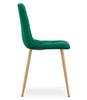 Kara Chair - Dark Green Velvet / Wood-Colored Legs X 2