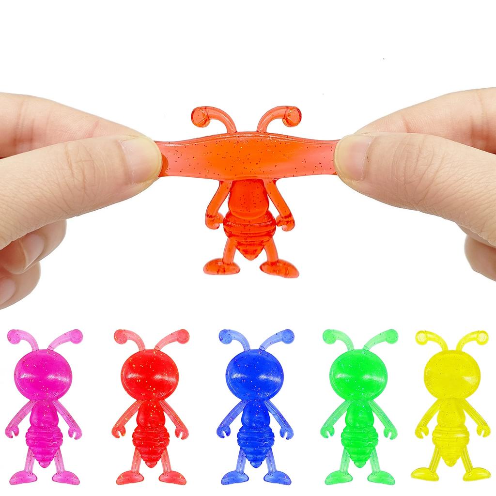 5-20 kusů Zábavná lepivá natahovací usměvavá Zlatý blesk Malá mravenčí mačkací hračka Dětská párty dárek Vánoční karneval Dárek pro dospělé