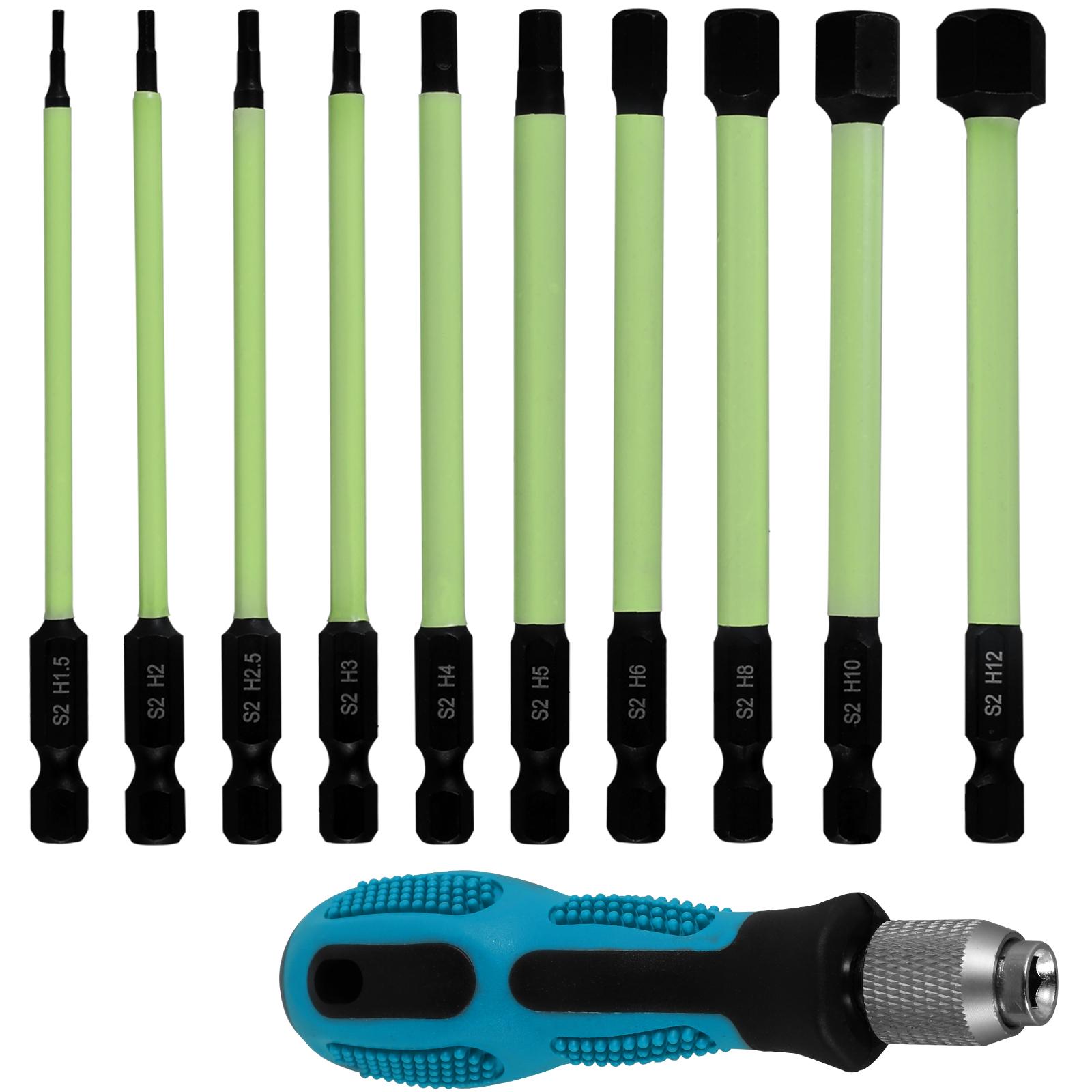 

10Pcs Hex Screwdriver Bit Set Magnetic Hexagon Head Allen Wrench Screw Driver Drill Tip Adapter S2 Alloy Steel Screwdriver Bits