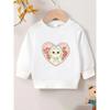 European Sizes Cute and Fun Printed Pattern, Thin and Versatile Comfortable Round Neck Hoodie for 0-3 Year Old Kids , Suitable for Outdoor Wear
