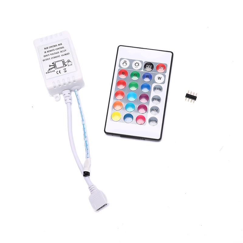 Led Rgb Controller 24 Key Ir Remote Dc12V Dimmer Control Box For Led Strip Light