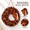2D Horse Wreath, Western Wall or Door Hanging Decoration