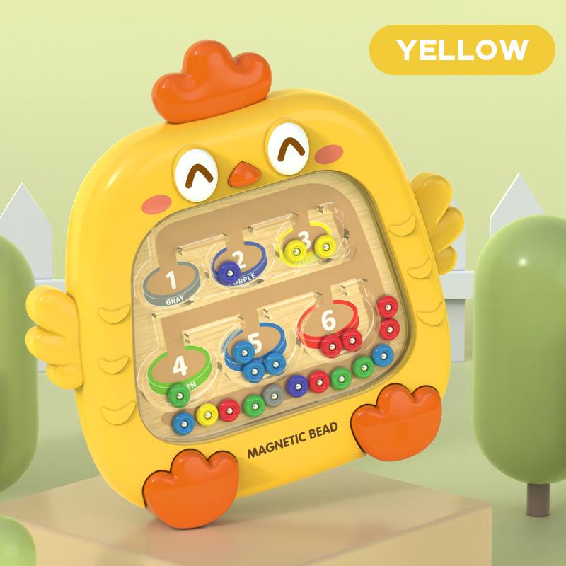 Montessori Sorting Games Magnetic Color Number Maze Board Pen Moving Bead Games Fine Motor Skills Educational Toys for Kids Gift