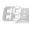 3D-Uhr, USB, digital, elektronischer Alarm, LED, mit Temperatur, für die Haushaltsdekoration, weißer Rahmen