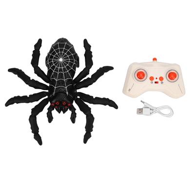 RC Spider Robot Wall Climbing Realistic Electronic Remote Control Spider with LED Eyes 360 Degree Rotation Black